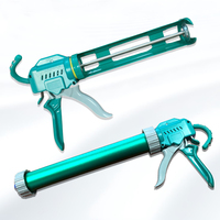 Pistolet à colle en silicone vert Shuangyuan (pistolet à calfeutrer) pour la construction, la maison et l'ingénierie - A1 - Type souple, pratique et facile à utiliser