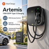 Chargeur de véhicule électrique AC StarCharge Artemis 11 kW Type 2 OCPP RFID pour les stations de recharge des lieux de travail et des propriétés commerciales