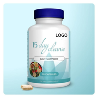 Capsules Détox 15 Jours Soutien Intestinal et du Côlon Feuilles de Séné Triphala Psyllium Huile de Lin Racine de Réglisse Aloe Vera Adultes