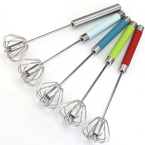 Batidor Semiautomático de Acero Inoxidable 304, Batidor Manual, Mezclador Manual Giratorio, Accesorios de Cocina, Utensilios para Huevos - Product Image 1