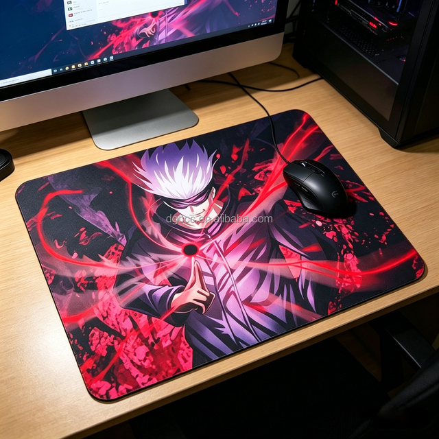 20*24*0.3CM Anime Desk Mat Gojo Satoru Character Mouse Pad Non-slip Gaming Pad for Office&home Custom Manga Art Desk Accessory