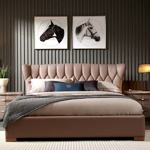 Stylish Modern Leather Bed Designs Massage Bed Leather Double Beds