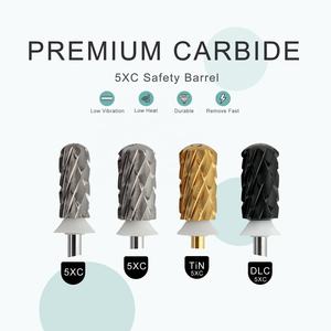 HYTOOS 5XC punte per trapano per unghie con canna di sicurezza 3/32 punta per Manicure in carburo superiore liscia rimuovi fornitore di accessori per trapani in Gel spesso - Product Image 2