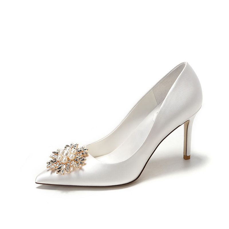 Blanc (hauteur du talon 9CM)