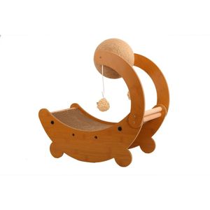Forma di scafo per animali domestici letto per gatti graffiatura scratching board per animali domestici casa per uso doppio letto per gatti in carta ondulata scratching board giocattolo - Product Image 6