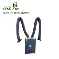 Extracteur de fumées de soudage portable à double bras d'aspiration, purificateur industriel multi-usages  Station de soudage