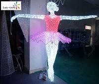 Décoration de Noël pour les fêtes, motif lumineux décoratif de danseuse de ballet