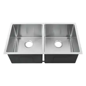 32-inch 18 Gauge Undermount 60/40 Double Bowl Best Stainless Steel Kitchen Sink