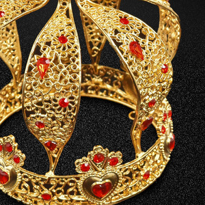 Popüler barok Vintage kraliyet kral Diadem balo parti erkek kek düğün saç takı adam taç - Product Image 3