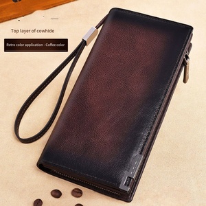 Portefeuille en <span class=keywords><strong>cuir</strong></span> <span class=keywords><strong>artisanal</strong></span> avec effet de couleur patiné à la main et fermeture éclair en métal durable - Product Image 5