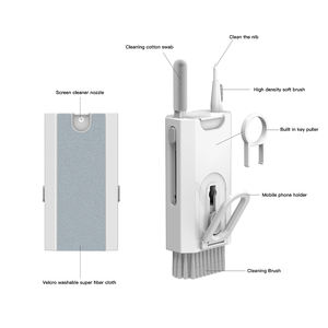 Brosses de nettoyage anti-poussière 100% <span class=keywords><strong>pour</strong></span> tous les coins, <span class=keywords><strong>pour</strong></span> <span class=keywords><strong>Airpods</strong></span> Pro, clavier, support de téléphone, kit de nettoyage 8 en 1 - Product Image 2