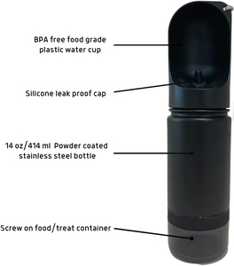 Dispensador DE BEBIDAS al por mayor dos en uno botella de agua portátil para mascotas perro mascota viaje al aire libre botella de agua para perros - Product Image 3
