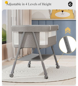 Berceau d'hôpital pour bébé en métal multifonctionnel, <span class=keywords><strong>lit</strong></span> de bébé portable moderne avec moustiquaire - Product Image 5