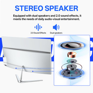 All-in-one desktop <strong>computer</strong> <strong>with</strong> a 23.8-inch Square base; optional black or white High quality 2.0 speaker. - Product Image 3