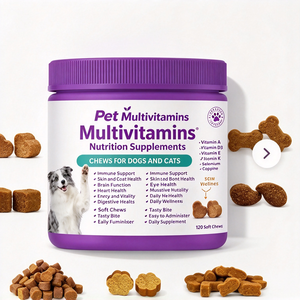 Integratori Multivitaminici Masticabili all'Ingrosso per Cani e Gatti, Supporto per Sistema Immunitario, Cervello e Cuore con Vitamine A-K, Gusto Maiale, OEM - Product Image 1