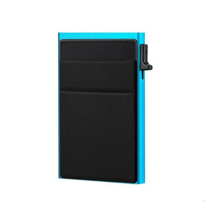 Rfid Credit Card <b>Holder</b> <b>Wallet</b> Metal Thin Slim Bank Card Case Men Women Pop up Minimalist <b>Wallet</b> Small Black Purse Metal <b>Wallet</b> - Product Image 1