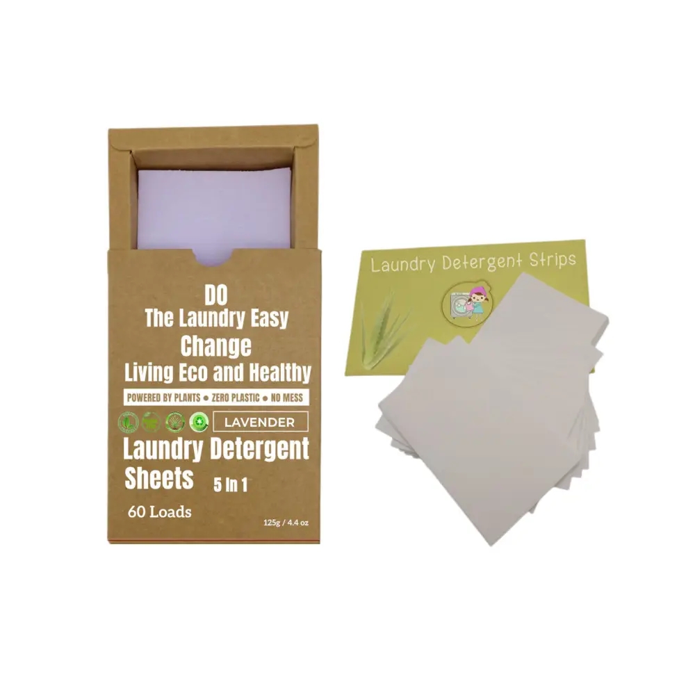 Laundry Detergent Sheets With Travel Eco Friendly - Nontoxic & Plastic Free - Plant Based Soap Easy to Carry