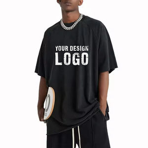 T-shirt pour homme à col rond vintage lavé printemps-été, de haute qualité, couleur unie, sport, épaules tombantes - Product Image 4