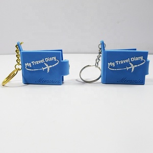 Custom Mini Book PVC Soft Rubber Keyring Casual Cartoon Bag Accessory <strong>Small</strong> Gift Chain Pendants Car Anti-loss Hanging Keychains - Product Image 3