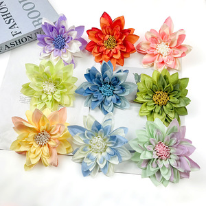 Tête de fleur de dahlia en soie, diamètre 13,5 cm, pour décorations de mariage et de maison - Product Image 3
