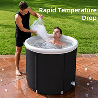 Baignoire pliable Pursuefree en PVC noir pour athlètes, baignoire à glace portable, baignoire SPA, baignoire isolée pour immersion