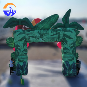Accessoires de fête tropicales d'été, décorations hawaïennes, flamants roses, palmiers, arche <span class=keywords><strong>gonflable</strong></span> en tissu Oxford renforcé, unisexe - Product Image 4