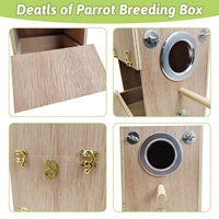 Boîte de nidification en bois pour perroquets, nichoir de reproduction, cage de reproduction pour perruches, accessoires pour animaux de compagnie, vente en gros