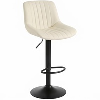 Chaise de bar moderne de luxe, tabourets de bar à dossier haut pour îlot de cuisine, chaise haute pivotante réglable pour restaurant