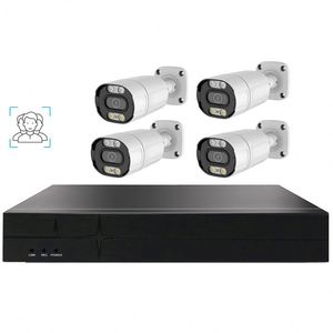 Detección facial inteligente de 5MP, reconocimiento facial, conteo de personas, detección de vehículos de intrusión, cámara AI, IP, 4CH, sistema de cámara CCTV PoE - Product Image 1