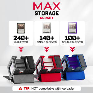 Boîte de rangement pour cartes en cuir PU JUZI en gros avec plateau à dés, présentoir <span class=keywords><strong>Commander</strong></span>, boîte de jeu TCG personnalisée de haute qualité - Product Image 6