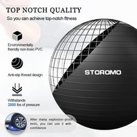 Pelota de Ejercicio Redonda Antiexplosión STOROMO para Embarazo, Alta Capacidad de Peso, PVC Ecológico, con Bomba (45cm-95cm), para Yoga y Pilates