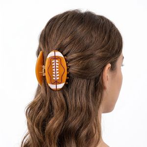 Pinces à cheveux en acétate Shily&OS pour <span class=keywords><strong>le</strong></span> football, personnalisables avec logo, accessoires pour fans de sport, pinces à franges pour femmes, vente en gros - Product Image 5