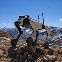 Robot chien industriel IA T01, robot quadrupède intelligent à haute capacité de charge utile pour les applications industrielles d'inspection autonome