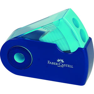 FABER CASTELL - Sacapuntas de Bolsillo de 2 Orificios, Bicolor, 7x3cm, Surtido - Product Image 1
