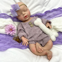 Gerçekçi Silikon 45 cm Yeniden Doğmuş Bebekler Kız Çocukları İçin Toplu Sipariş Yüksek Kaliteli Anatomik Olarak Doğru Yeniden Doğmuş Bebekler Koleksiyoncu Pazarı İçin