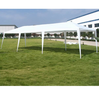 Tente de fête d'anniversaire portable en acier PE à assemblage simple et étanche de 3x9m