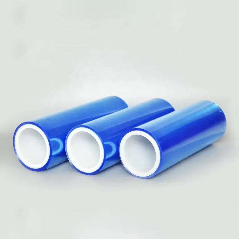 Película protetora PE azul para janela Película adesiva de vidro para janela