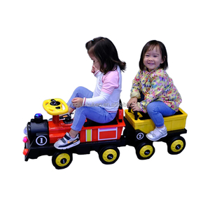 Train électrique en plastique pour enfants avec lumières, pulvérisation de vapeur, batterie 12V, jouet à roulettes télécommandé avec musique MP3 - Product Image 4