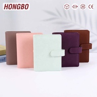 Hongbo - Agenda de piel sintética Saffiano de 26 colores, la más vendida, con hojas sueltas, disponible en negro/dorado/plateado, con anillas