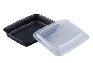 Contenitore Rettangolare in PP Serie Jf da 32oz con 2 Scomparti, Design Minimalista, Stampato a Iniezione, Adatto al Microonde, per Frigorifero e Viaggi - Product Image 1