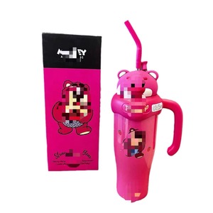 Dâu gấu lớn <span class=keywords><strong>Mac</strong></span> Ice Bully cup 304 thép không gỉ phích cốc cô gái dễ thương công suất lớn xử lý cốc rơm - Product Image 1