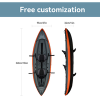 Kayak gonflable de canoë de l'homme du certificat 1-2 de la CE kayak gonflable de 2 personnes avec la couverture d'Oxford