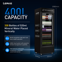 Distributeur automatique intelligent LERKE alimenté par l'IA, armoire de vente au détail à porte ouvrante pour snacks et boissons