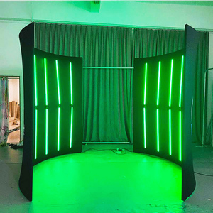 Selfie Photo Booth <b>Backdrop</b> Wireless Automatic Rotating Inflatable 24 LED Lights 3-6 People Capacity Smartphones iPad SLR Camera - Product Image 2