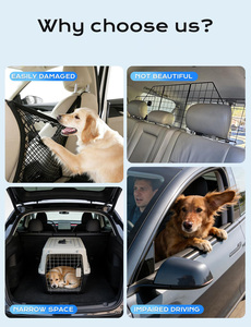 Barrière pour <span class=keywords><strong>chien</strong></span> réglable, robuste, en acier inoxydable, anti-morsure, pour le transport des chiens - Product Image 2