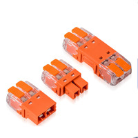 Connecteurs de fils en cuivre à enfoncement rapide, borniers sans outil, réutilisables, nickelés, 24A 450V, pour raccordement de fils électriques