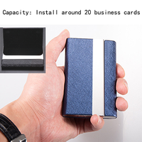 Porte-cartes de visite et porte-passeport minimaliste en acier inoxydable imprimé sérigraphié personnalisé, sans fermeture, pour cartes de 40 mm – Vente chaude