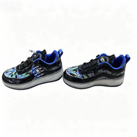 Chaussures de roller LED pour filles et enfants avec lumières, pour patins à roulettes 2 en 1 avec roues en PU