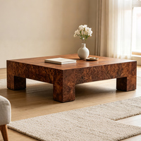 Table basse carrée en bois de palissandre brun antique, style contemporain, pour hôtel, maison d'hôtes, salon vintage, Scatola Center Table