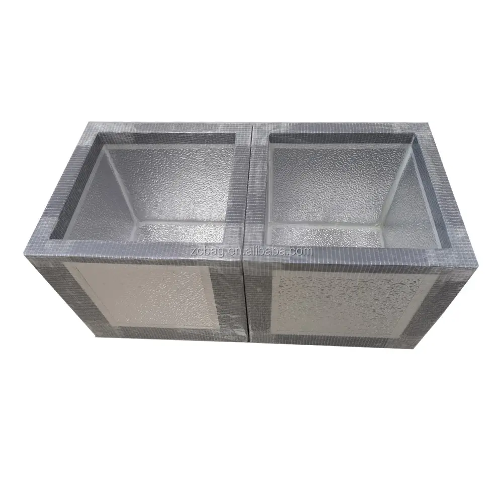 Boîte d'emballage isolé en aluminium 10 pièces, livraison froide, avec emballage à froid, boîtes en carton isolées